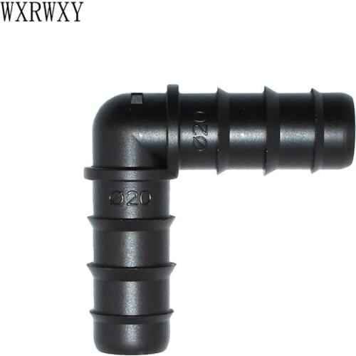 Wxrwxy Garden irrigation 20mm elbow barb 25mm bending joints irrigation connector barbed 3/4 hose repair joint connector 5pcs