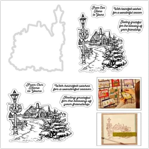 Merry Christmas Metal Cutting Dies and Stamps Scrapbooking Embossing Paper Craft Knife Mould Couple Stencils Dies New 2021