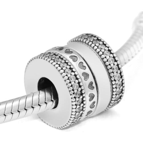 DIY Beads Charms Silver 925 Original Bracelet Sterling-Silver-Jewelry Spinning Hearts Bead FOR jewelry Berloque