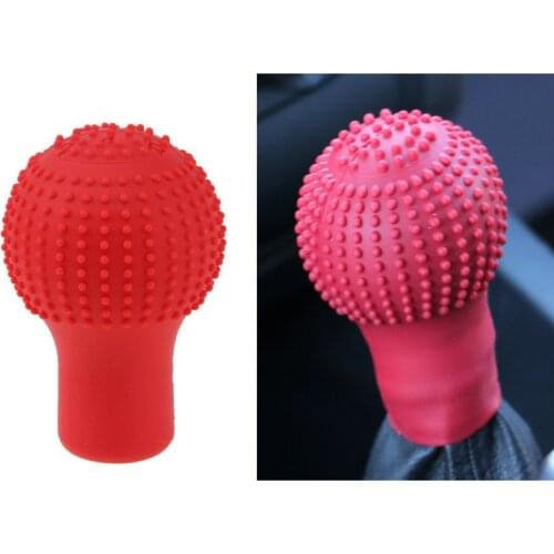 Silicone Case Roundness Car Gear Shift Collars Silica Gel Antiskid Round Gear Head Shift Collar Lever Shift Knob Grips Cover