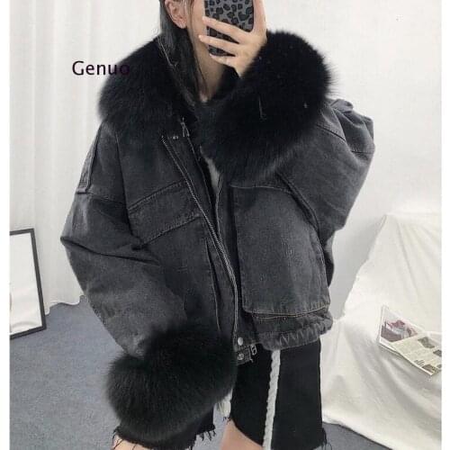 Warm Bomber Womens Winter Jacket Coat Female Jeans Jacket Basic Ladies Top Windbreaker Denim Jackets Overcoat Plus Size