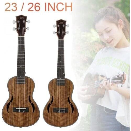 Ukulele 23 / 26 Inch Concert Tenor Ukulele Walnut Wood 18 Fret Four Strings Hawaii Guitar Musical Instruments