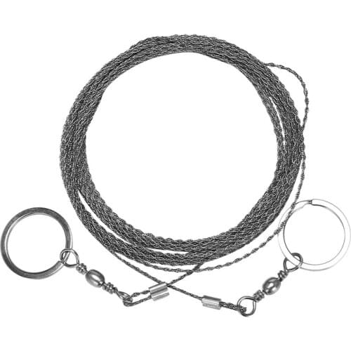 Outdoor Hand-Drawn Rope Saw 304 Stainless Steel Wire Saw Camping Life-Saving Woodworking Super Fine Hand Saw Wire 5M