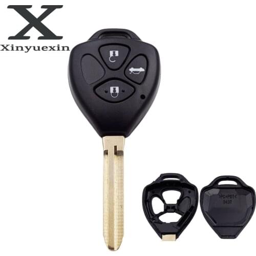 Xinyuexin 3 Buttons Remote Car Key Shell FOB for Toyota Yaris Prado Tarago Camry Corolla RAV4 REIZ Crown Avalon Venza 2007-2012