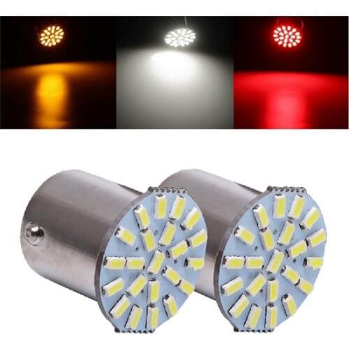 Yiastar 500Pcs 1156 1157 P21/5W BAY15D 22 SMD 3014 LED car Auto DRL Tail Side Indicator Lamp Brake Lights Bulb