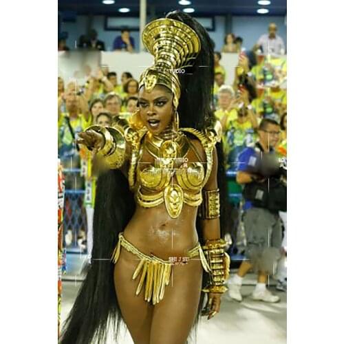 Women party gogo golden bar business performance gogo costumes horns DS show party costume