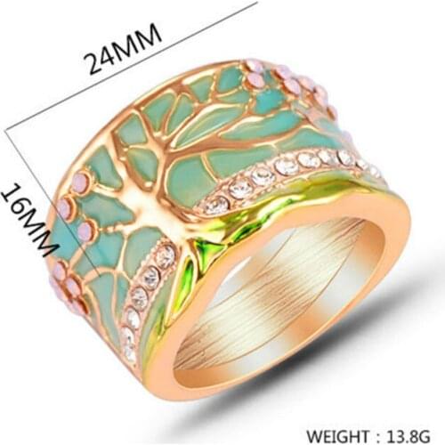 Tree of Life Ring Ring Female Creative New rings for women mens rings anniversary indian jewelry bohemian opal ring