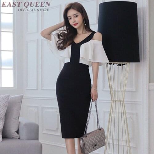 Office Dresses Ladies 2019 Summer Dresses V Neck Flunce Cape Dinner Dresses For Women Sexy Party Pencil Dress Midi Long DD2268