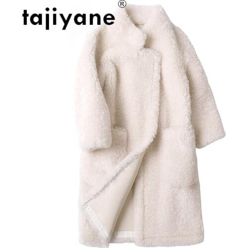 2021 Clothes Winter Women Real Fur Coats Woman 100% Wool Jackets Female Suede Lining Long Coat Mujeres Abrigos TN1643