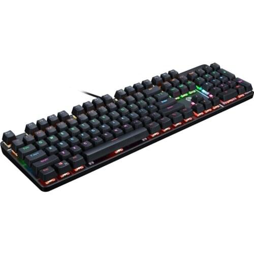 104 key wired metal punk mechanical keyboard cool backlight computer keyboard