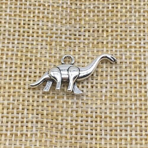 30Pcs Dinosaur Charms Antique Silver Color DIY Jewelry Making Handmade Crafts
