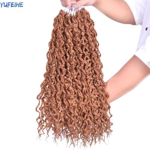 Long Curly Box Braid Crochet Hair Synthetic Crochet Hair Extensions 22 Inch Ombre Braiding Hair For Women High Temperature Fiber