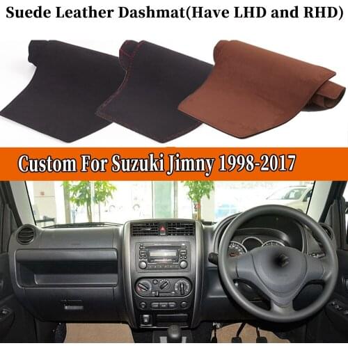 Accessories Car-styling Suede Leather Dashmat Dashboard Cover Dash Mat Carpet For Suzuki Jimny 1998-2017 2005 2009 2012 2015