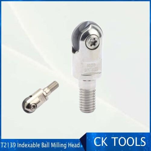 Anti vibration thread ball cutter head can be changed to lock ball head milling cutter head T2139 R5 6 R8 R10 12.5