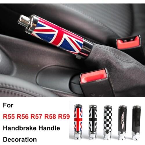 Color Carbon Fiber Handbrake Grips Emergency Cover Trim For BMW Mini Cooper Clubman R55 R56 R57 R58 R59Car Interior Accessories