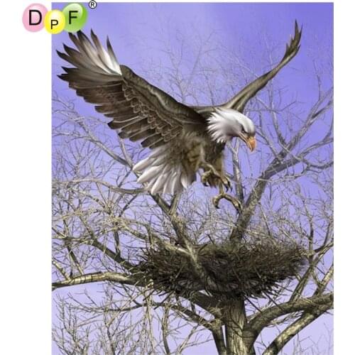 DPF DIY The eagles nest 5D home decor diamond embroidery crafts diamond painting cross stitch needlework diamond mosaic square
