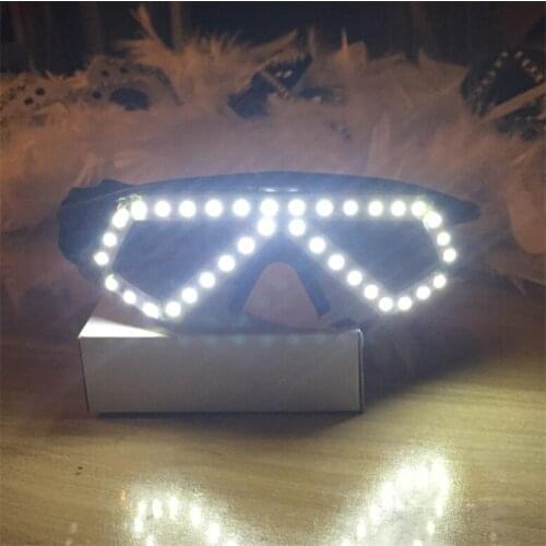 Hot Sale LED Luminous Flashing Party Glasses Bar DJ Christmas Halloween Masquerade Eyewear Funny Led Glasses Mask