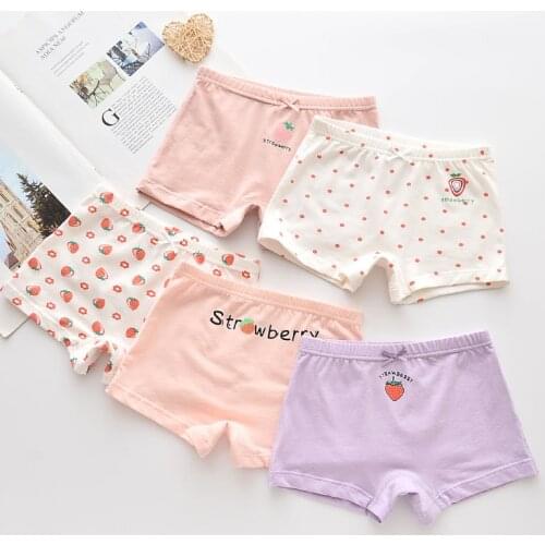 HPBBKD 5Pcs/lot Girls Cotton Boxer Briefs Girl Panties Girls Boxer Shorts Childrens Panties Kids Underwear For 2-14 Years GU254