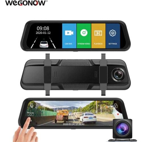 DVR camera 10 '' streaming media driving recorder dual lens 1080p car recorder HD driving recorder Car Parking Assistance System