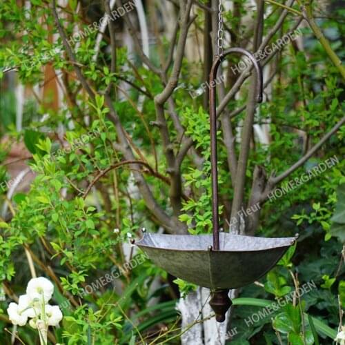 Iron Umbrella shape Bird Feeder Pet Bird Feeder for Various Pet Birds Feeding Supplies Outdoor Garden Decor