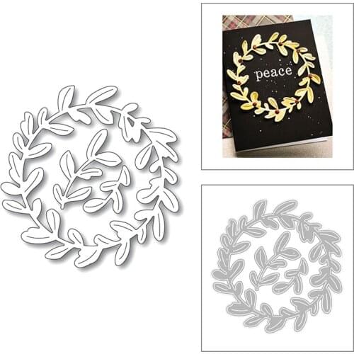 2020 New Thanksgiving Metal Cutting Dies For Cut Paper Craft Making Circle Wreath Decoration Card Album Scrapbooking No Stamps