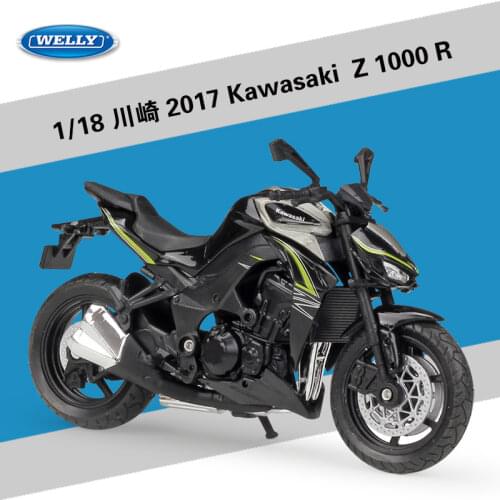 WELLY 1:18 2017 Kawasaki Z1000R Model Car Simulation Alloy Metal Toy Motorcycle Childrens Toy Gift Collection Model Toy
