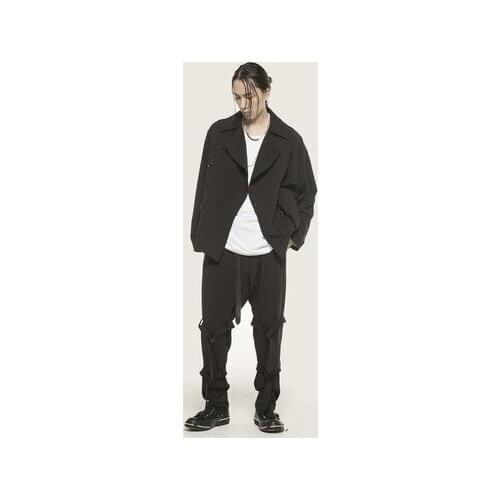 New Yamamoto Autumn Winter Aviator Jacket, double breasted, dark vintage jacket