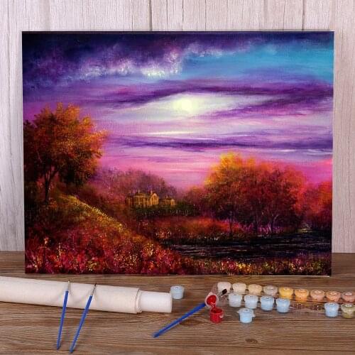 Natural Scenery Spring View Paint By Numbers Complete Kit Acrylic Paints 50*70 Boards By Numbers New Design For Kids For Art