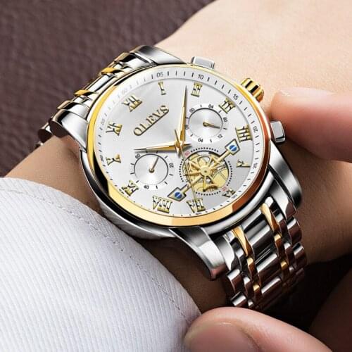 New Style Fashion Watchs Metal Watchband Male Quartz Watch Luminous Hollow Waterproof Quartz Watch Mens Watch for Men 2859