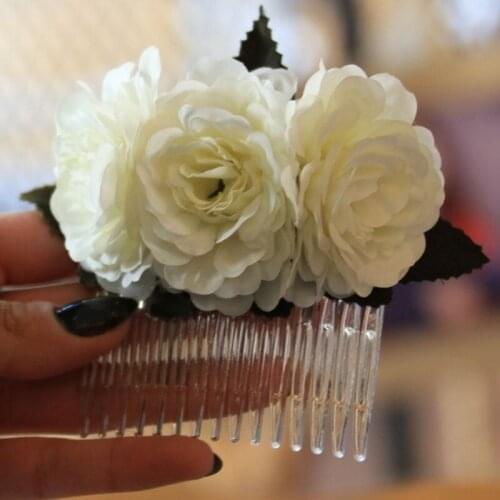 Hidden Botanics 2021 New Flower Hair Comb Stimulation Floral Headpieces Exquisite Rose Leaf Accessories Wedding Bridal
