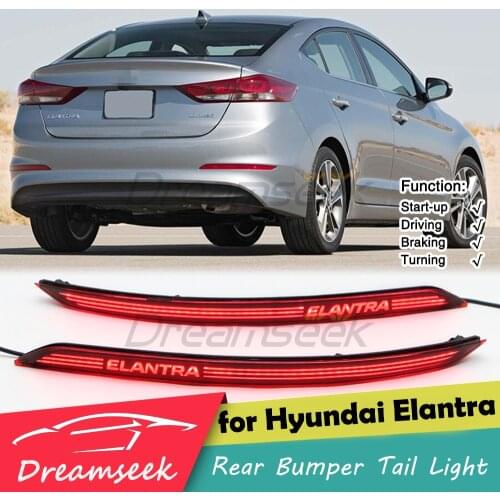 LED Reflector Rear Bumper Tail Light for Hyundai Elantra AD 2017-2020 Stop Brake Lamp with Dynamic Sequential Turn Signal #ZM