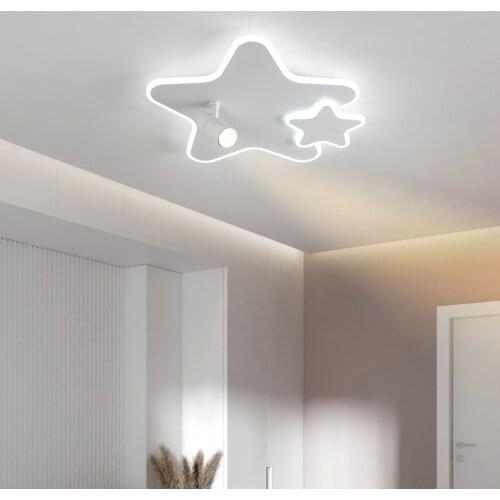 Nordic Bedroom Led Ceiling Light Remote Control Household Five-pointed Star Study Room Children Cartoon Resturant Healthy Lamp