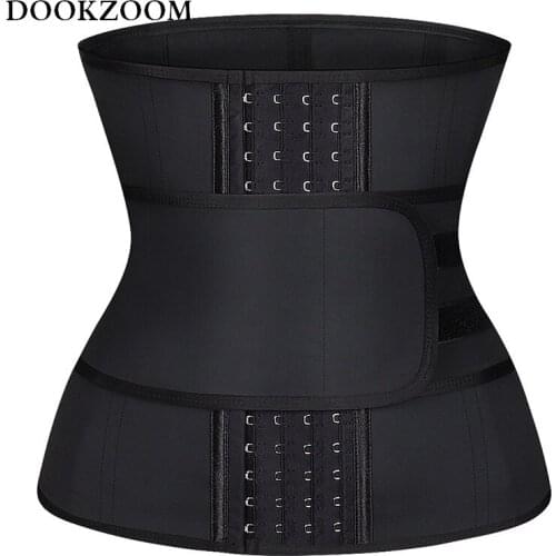 Women Latex Underbust Training Cincher Workout Waist Trainer Corset Tummy Control Girdle Workout Slim Belly Band for Weight Loss