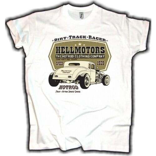 Dirt Track Vintage Hot Rod Herren Retro Race Old School Garage Us Car V8 2019 New Fashion Short Sleeve Design Your Own T Shirt
