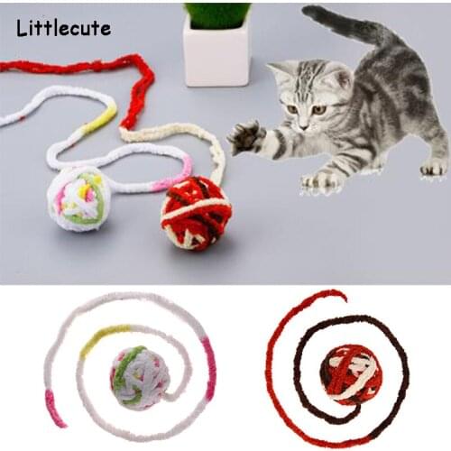 Funny Wool Yarn Ball Toy Pet Dog Cat Kitten Teaser Playing Chew Toys Rattling Scratch Catch Interactive Toys Rope Weave Ball