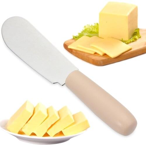 1PC Mini Stainless Steel Spatula Scraper Knives Breakfast Sandwich Cheese Slicer Spreader Butter Knife With Plastic Handle