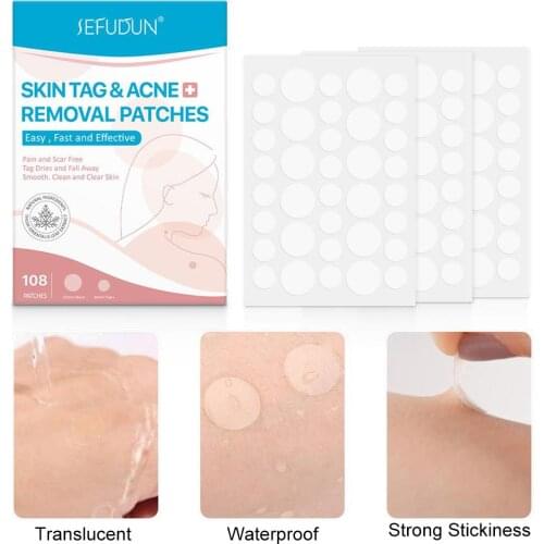 108pcs Hydrocolloid Acne Invisible Pimple Master Patch Skin Tag Removal Patch Pimple Blackhead Blemish Removers Facial Care Tool