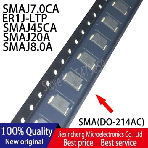 30PCS SMAJ7.0CA WM ER1J-LTP ER1J SMAJ45CA YV SMAJ20A BV SMAJ8.0A AR SMA(DO-214AC) New original