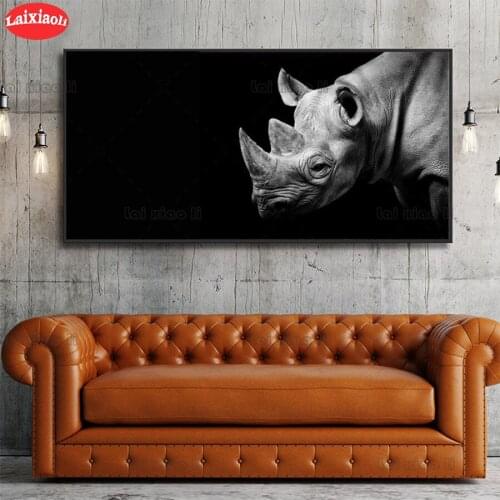 Full Square Round Large Size Silent Rhino 5d Diamond Embroidery sale Diamond Painting 5d DIY Diamond Mosaic