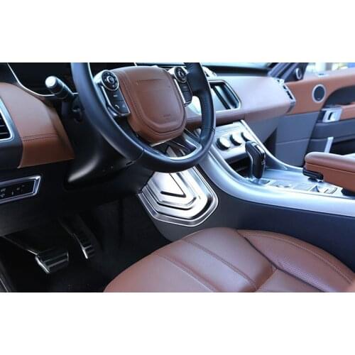 For Land Rover Range Rover Sport 2014-2017 Auto Accessories ABS Chrome Car Center Control U Shaped Panel Cover Trim