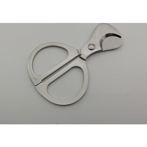 Free Shipping Cohiba Stainless steel Silver Scissor Cigar Cutter The Knife Slice Scissor
