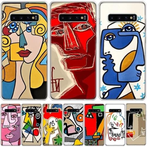 Abstract Art Painting Funny Face Phone Case For Samsung GalaxyA90 A71 A70 A51 A50 A41 A40 A30 A21 A10 A9 A8 A7 A6Plus M30S A20E
