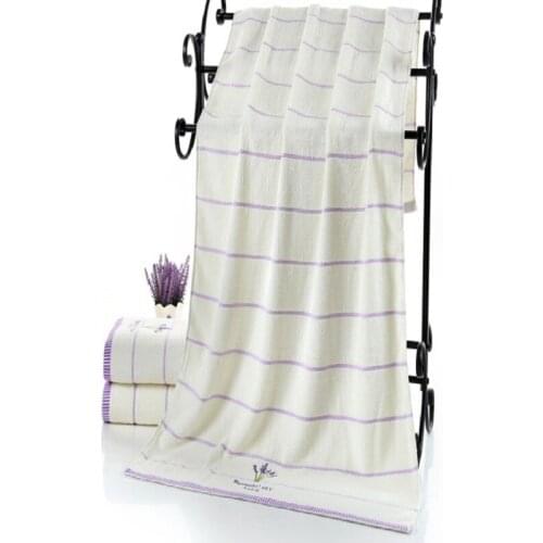 Couple 100% aromatherapy cotton towel lavender embroidered hotel household bath towel absorbent