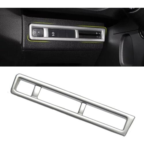 JEAZEA ABS Chrome Headlight Head Fog Light Lamp Adjust Button Switch Cover Console Styling For Peugeot 4008 5008 LHD 2017 2018