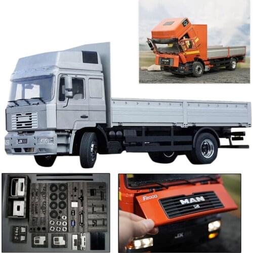 JXmodel 1/14 4x2 Metal Remote Control Truck Trailer RC Tractor Truck Educational Toys Men Creative Gift - KIT Version Silver