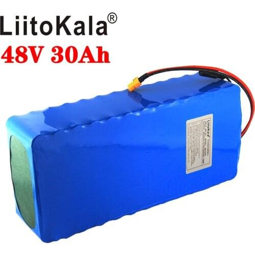 LiitoKala 48V 30Ah 21700 5000mah 13S6P Lithium ion battery Scooter Battery 48v 30ah Electric Bike Battery XT60