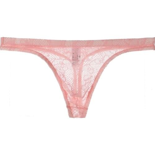 Mens Sexy Lure Briefs Underwear Lace Low-rise See-through Lace Tight Briefs Mens Underwear Lace Transparent Thong