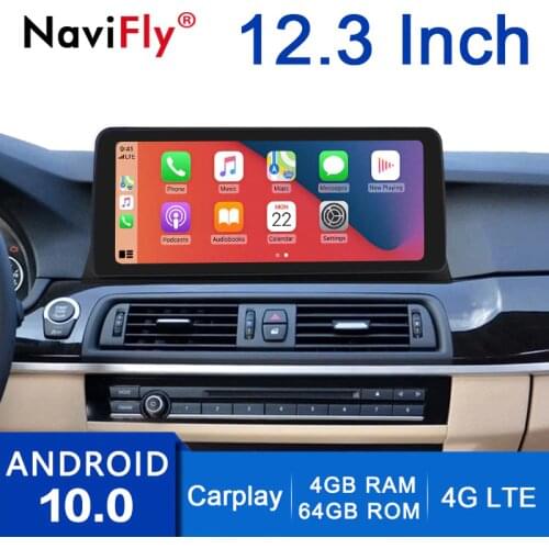 NaviFly 10.25" 12.3" Carplay Android 10.0 Car GPS Navigation DVD Player for BMW 5 Series F10/F11/520 (2011-2016) CIC/NBT System