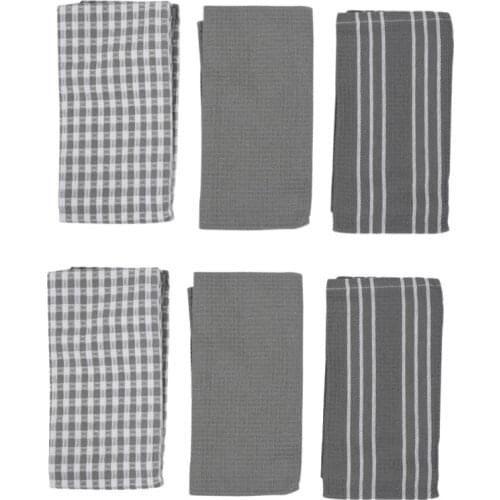 New 6Pcs Kitchen Towels,The Best Tea Towels,Dish Cloth,Absorbent and Lint-Free,Machine Washable,18 X 25 Inch