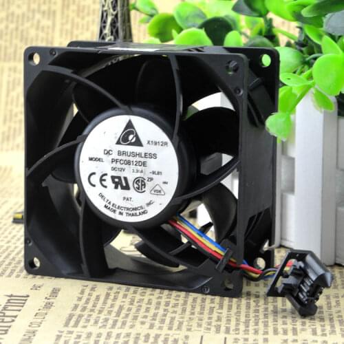 PFC0812DE 8CM 12V 3.30A 8038 4-wire PWM Gale Volume Violent Booster Fan